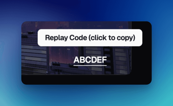 Click to copy a replay code to your clipboard.